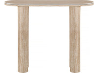 Consolle in travertino e ceramica "Alba" - 100 x 30 x 80 cm - Marrone