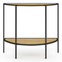 IDMarket - Console a mezzaluna DETROIT con 1 ripiano, design industriale