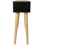 Consolle in canna "Marine" - 100 x 29 x 81 cm - Nera