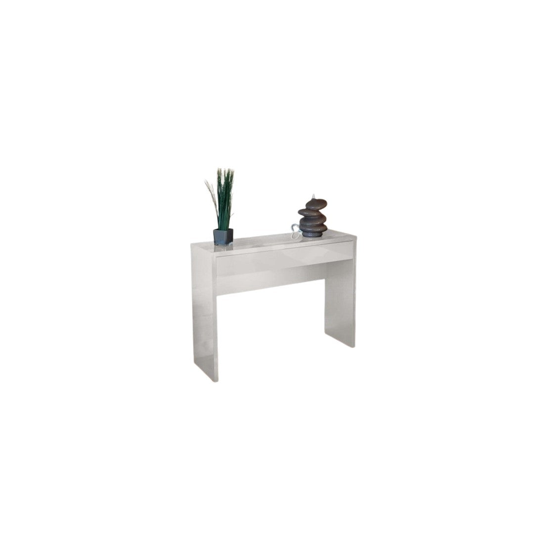Consolle d''ingresso ARENA con cassetto in colore bianco lucido – Dimensioni 109 x 81 x 34 cm