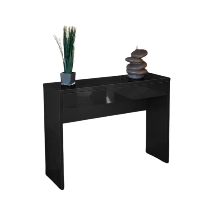 Consolle d''ingresso ARENA con cassetto colore nero lucido – Dimensioni 109 x 81 x 34 cm