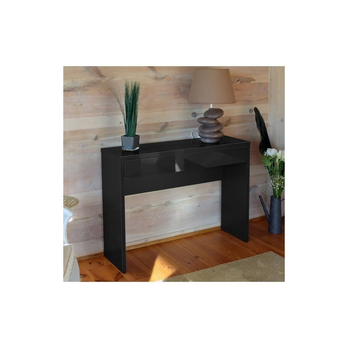 Consolle d''ingresso ARENA con cassetto colore nero lucido – Dimensioni 109 x 81 x 34 cm