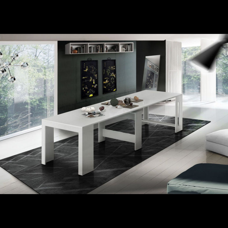 Console Estendibile Pratika 52Cm Fino A 3 Metri Larice Bianco