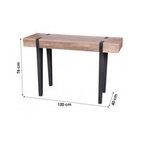 Consolle LOVY - Legno con Piedi in Metallo Nero