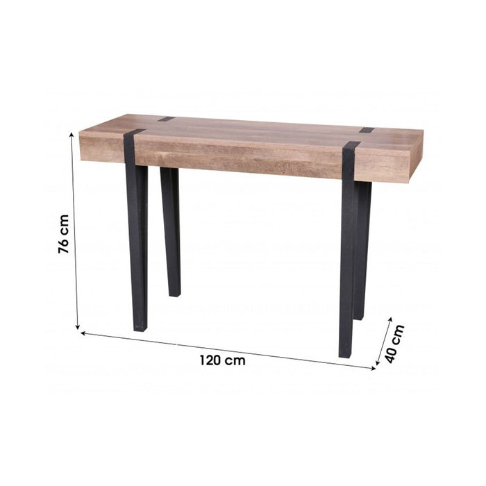 Consolle LOVY - Legno con Piedi in Metallo Nero
