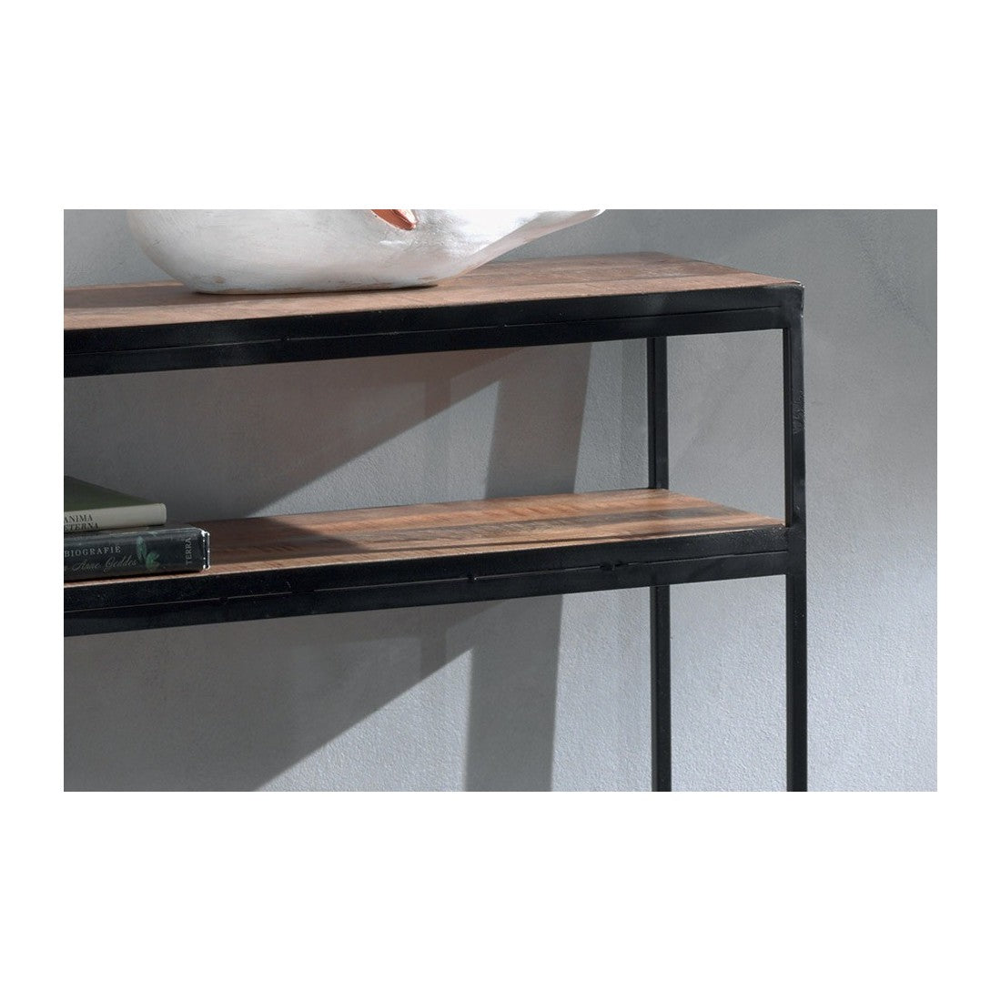 Consolle da salotto GOA in legno massiccio. Mobile in stile industriale.