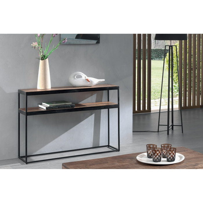 Consolle da salotto GOA in legno massiccio. Mobile in stile industriale.