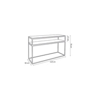 Consolle da salotto GOA in legno massiccio. Mobile in stile industriale.