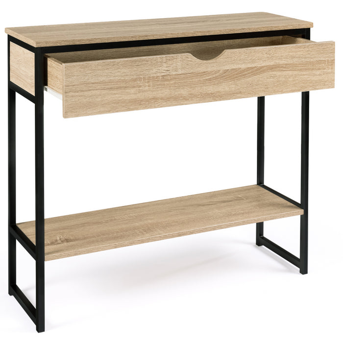IDMarket - Consolle 1 cassetto DETROIT 1 ripiano design industriale