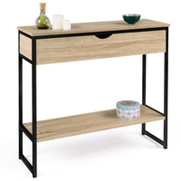 IDMarket - Consolle 1 cassetto DETROIT 1 ripiano design industriale