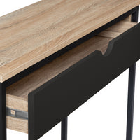 IDMarket - Consolle 1 cassetto nero BOSTON design industriale