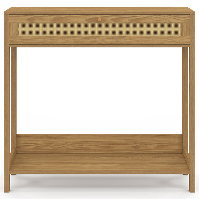 IDMarket - Consolle a 1 cassetto HANAE effetto canna naturale