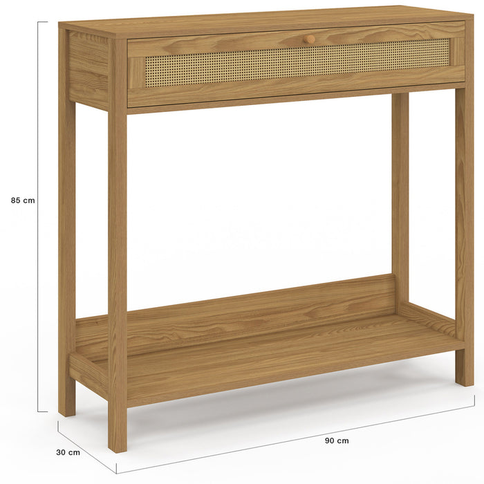 IDMarket - Consolle a 1 cassetto HANAE effetto canna naturale