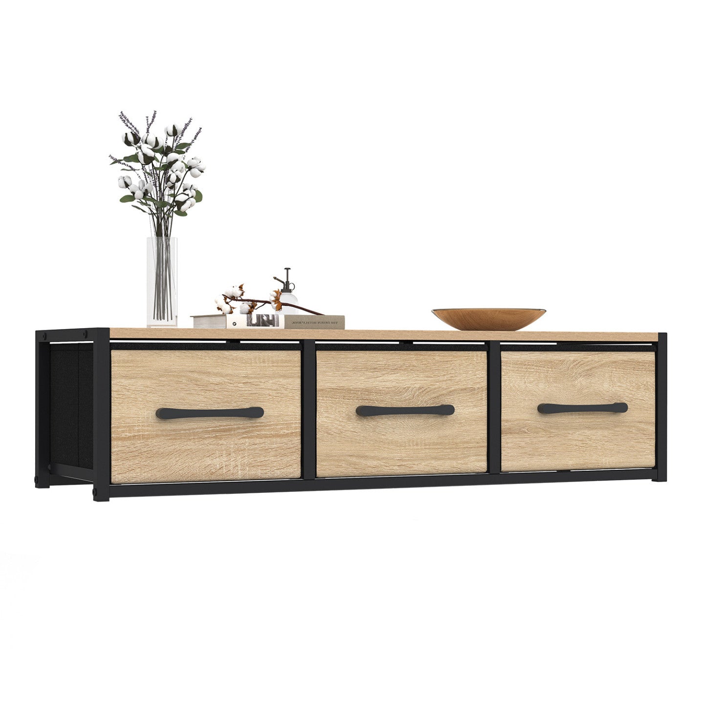 IDMarket - Consolle a muro a 3 cassetti dal design industriale UTAH