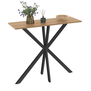 IDMarket - Consolle ALIX in legno e gambe a ragno nere