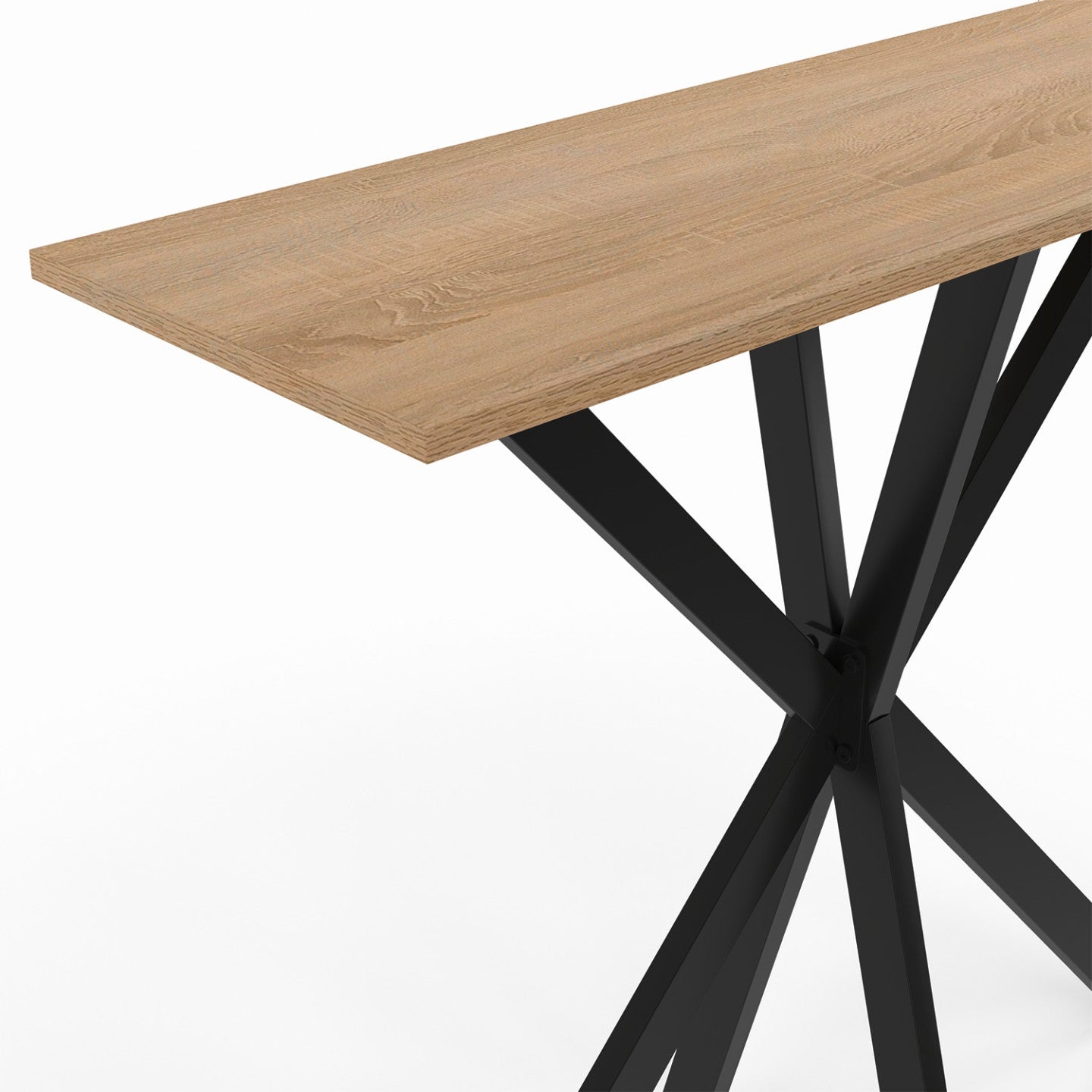 IDMarket - Consolle ALIX in legno e gambe a ragno nere