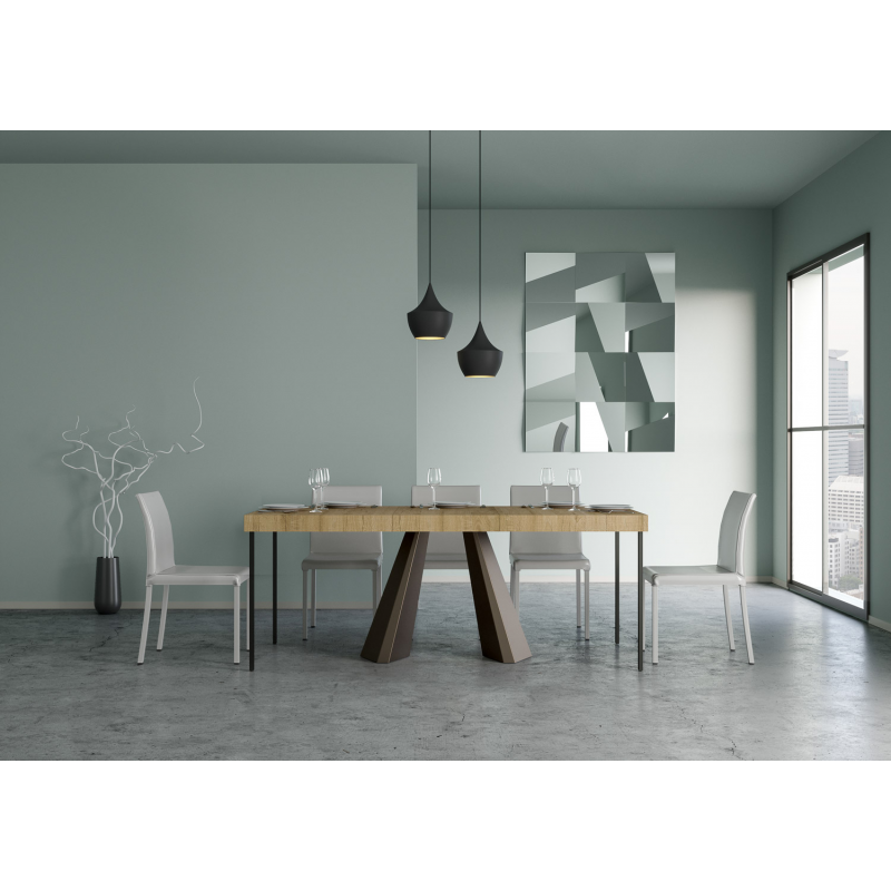 Consolle allungabile 90x40/196 cm Diamante Small Premium telaio Orso - Quercia Natura