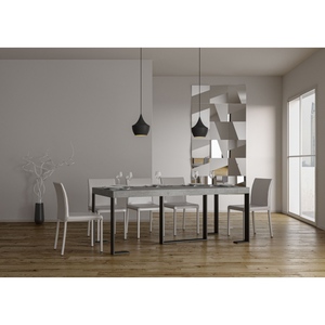 Consolle allungabile 90x40/196 cm Futura Small Premium telaio Antra - Cemento