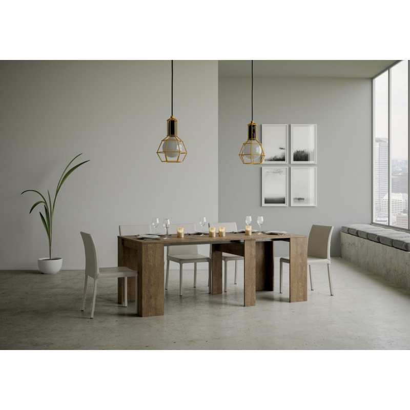 Consolle allungabile 90x40/308 cm Basic - Noce