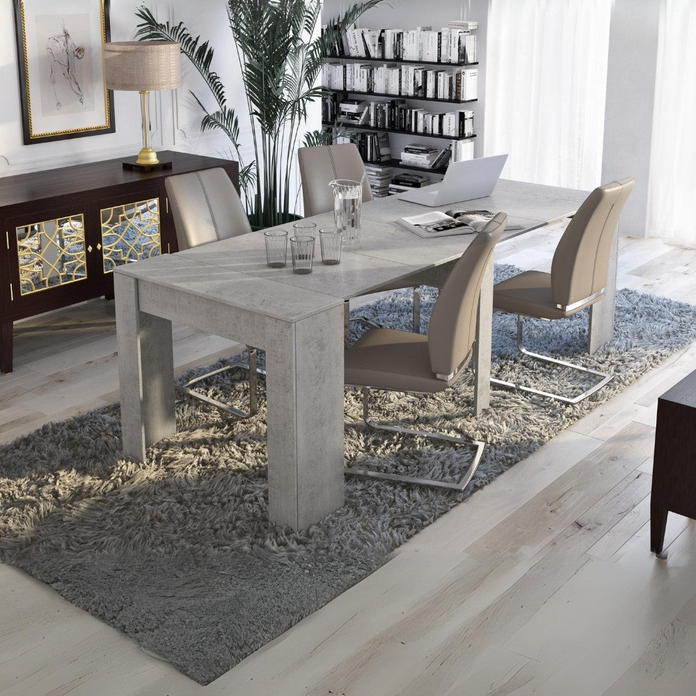 Consolle allungabile Luka 90x51,6x76,6H cm colore cemento