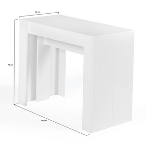 IDMarket - Consolle allungabile ORLANDO, 10 posti, 235 cm, legno bianco