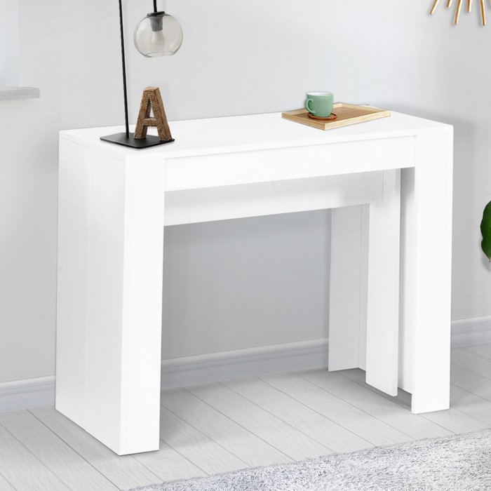 IDMarket - Consolle allungabile ORLANDO, 10 posti, 235 cm, legno bianco