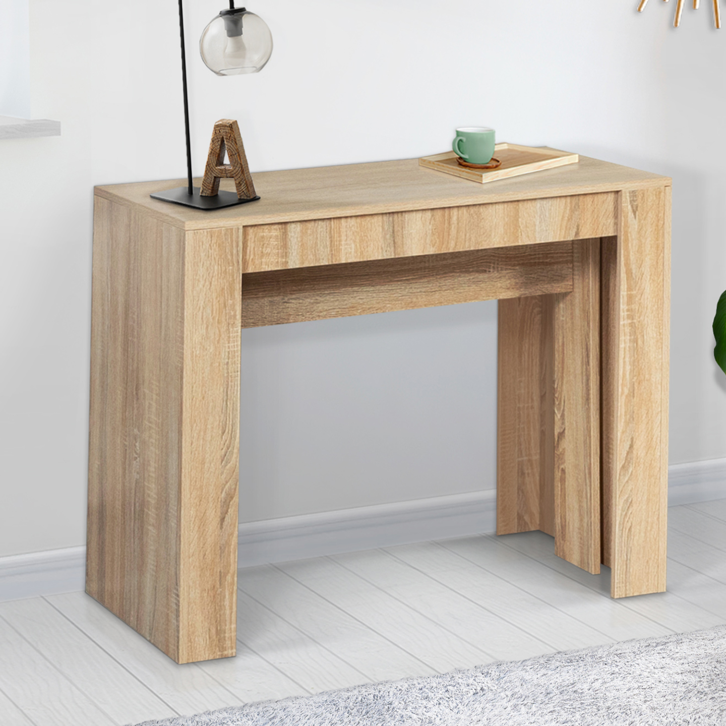 IDMarket - Consolle allungabile ORLANDO, 10 posti, 235 cm, legno effetto faggio