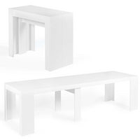 IDMarket - Consolle allungabile ORLANDO, 14 persone, 300 cm, legno bianco