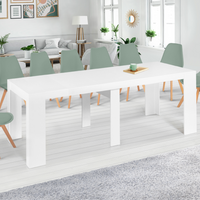IDMarket - Consolle allungabile ORLANDO, 14 persone, 300 cm, legno bianco
