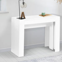 IDMarket - Consolle allungabile ORLANDO, 14 persone, 300 cm, legno bianco