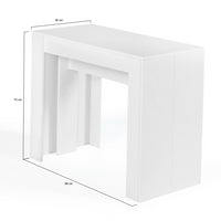 IDMarket - Consolle allungabile ORLANDO, 14 persone, 300 cm, legno bianco