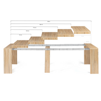 IDMarket - Consolle allungabile ORLANDO, 14 persone, 300 cm, legno effetto faggio