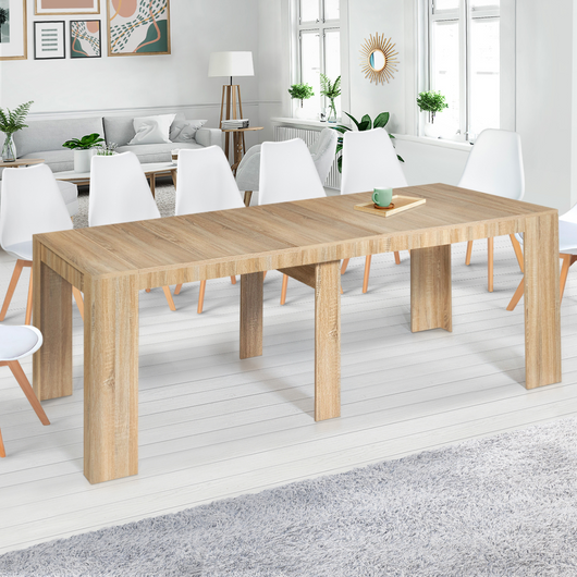 IDMarket - Consolle allungabile ORLANDO, 14 persone, 300 cm, legno effetto faggio
