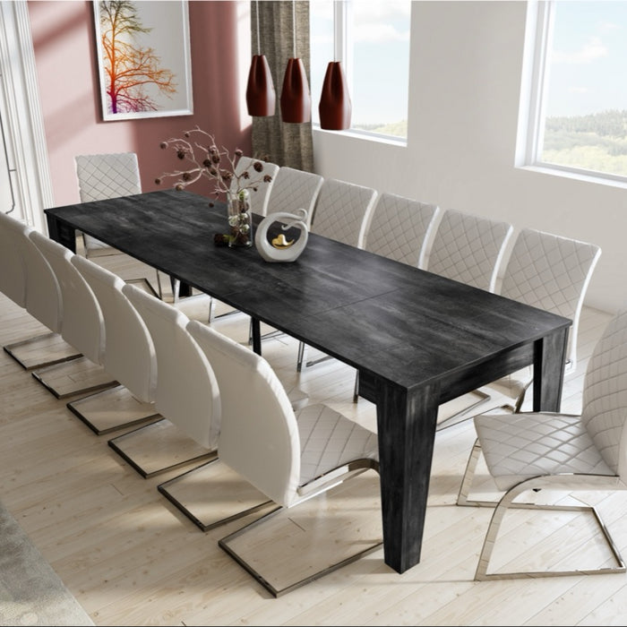 Consolle allungabile Petra 90x53,6x75,2H cm colore grigio cemento