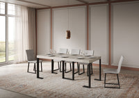 Consolle Allungabile 90-196x40x77 cm Sintesi Small Premium Cashmere Telaio Antracite