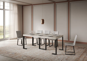 Consolle Allungabile 90-196x40x77 cm Sintesi Small Premium Cashmere Telaio Antracite