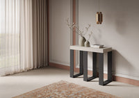 Consolle Allungabile 90-196x40x77 cm Sintesi Small Premium Cashmere Telaio Antracite