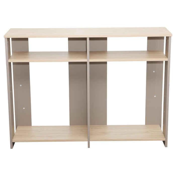 Consolle Baez 110x30x80 Cm Naturale E Tortora