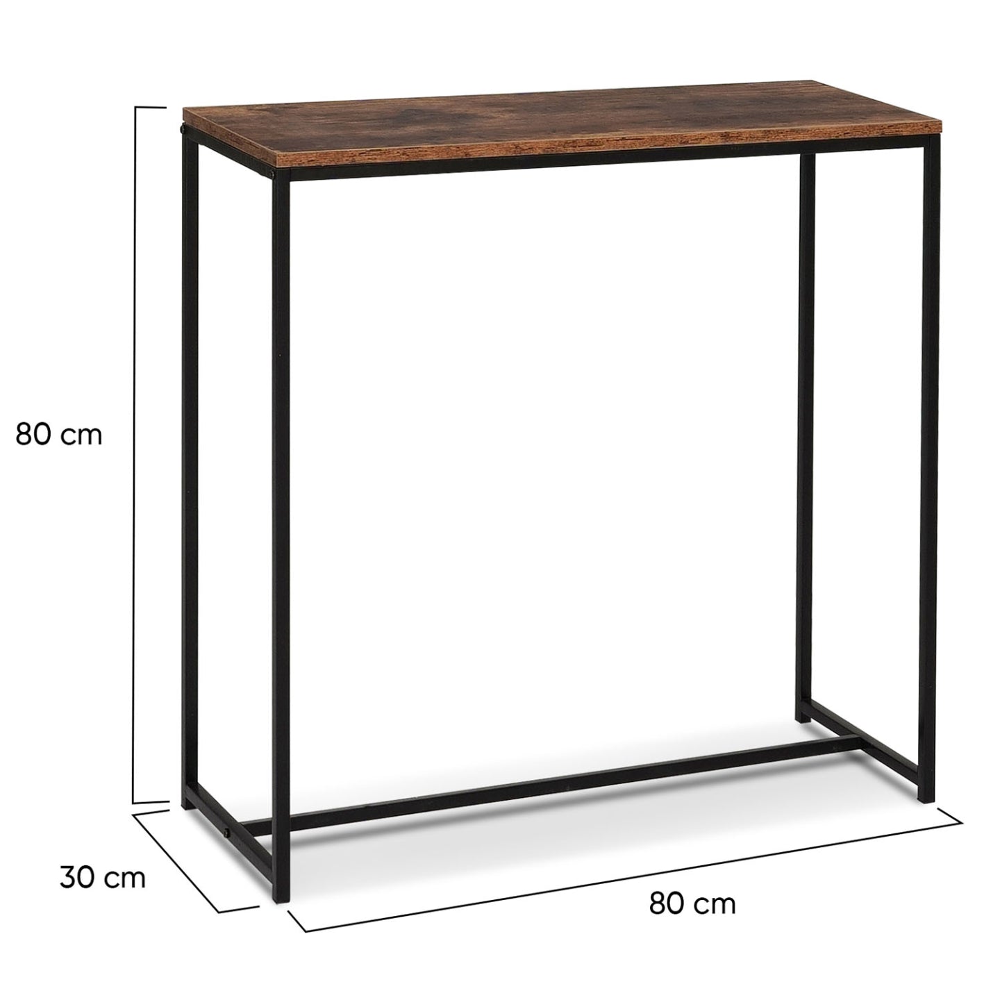 IDMarket - Consolle DAYTON con piano effetto invecchiato, design industriale