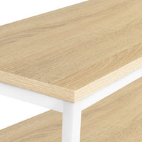 IDMarket - Consolle doppia DETROIT design industriale legno e metallo bianco