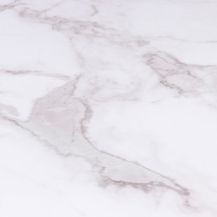 IDMarket - Consolle doppia effetto marmo e legno nero, base in metallo ALASKA