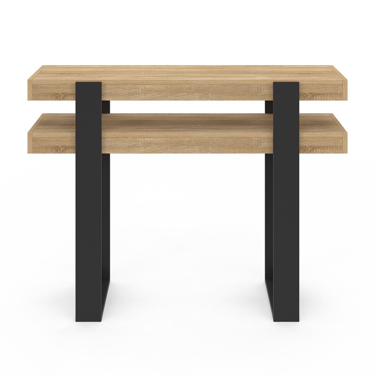 IDMarket - Consolle doppia PHOENIX in legno e nero