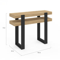 IDMarket - Consolle doppia PHOENIX in legno e nero