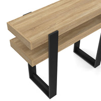 IDMarket - Consolle doppia PHOENIX in legno e nero