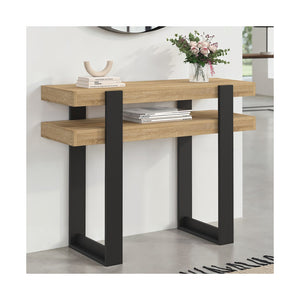 IDMarket - Consolle doppia PHOENIX in legno e nero