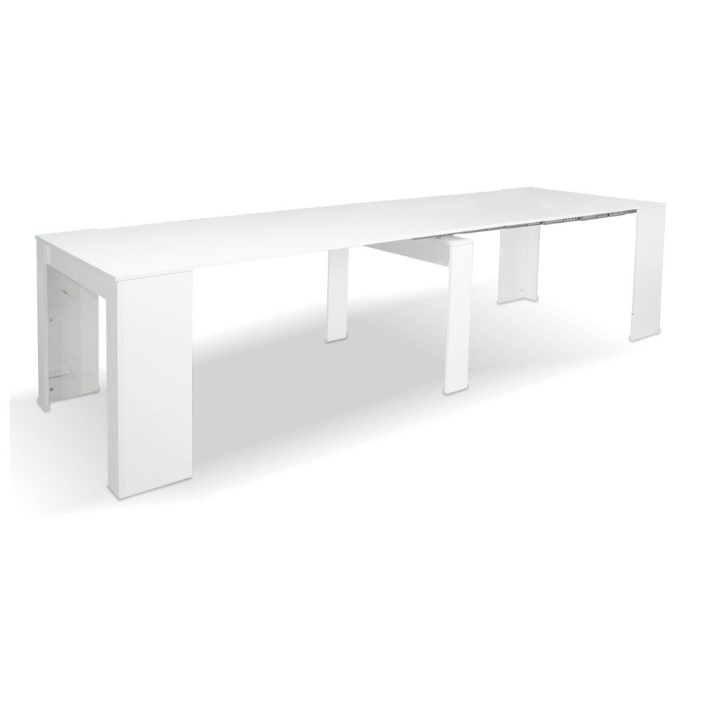 Consolle Ofelia 90x50x75h allungabile a 3 metri colore bianco