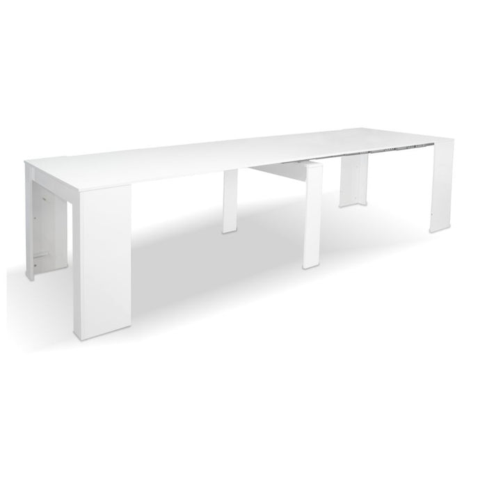 Consolle Ofelia 90x50x75h allungabile a 3 metri colore bianco