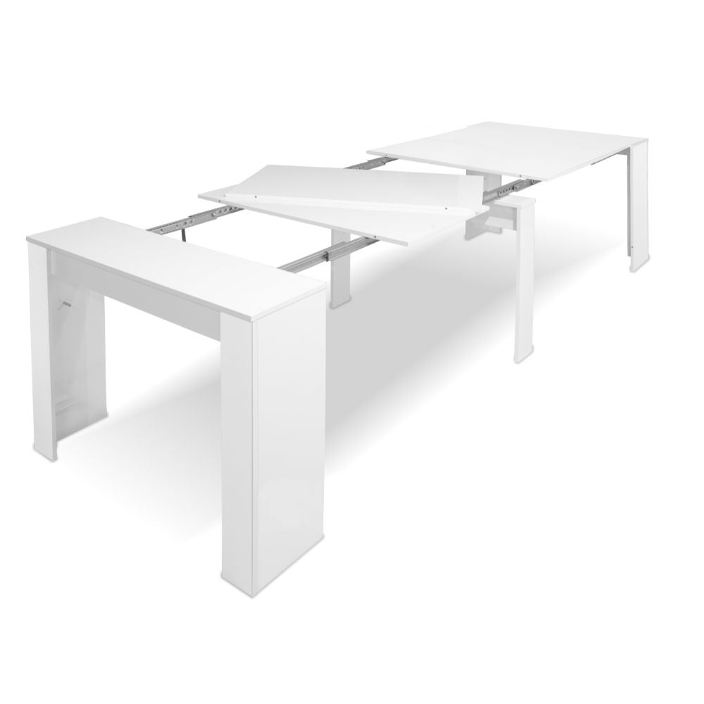 Consolle Ofelia 90x50x75h allungabile a 3 metri colore bianco