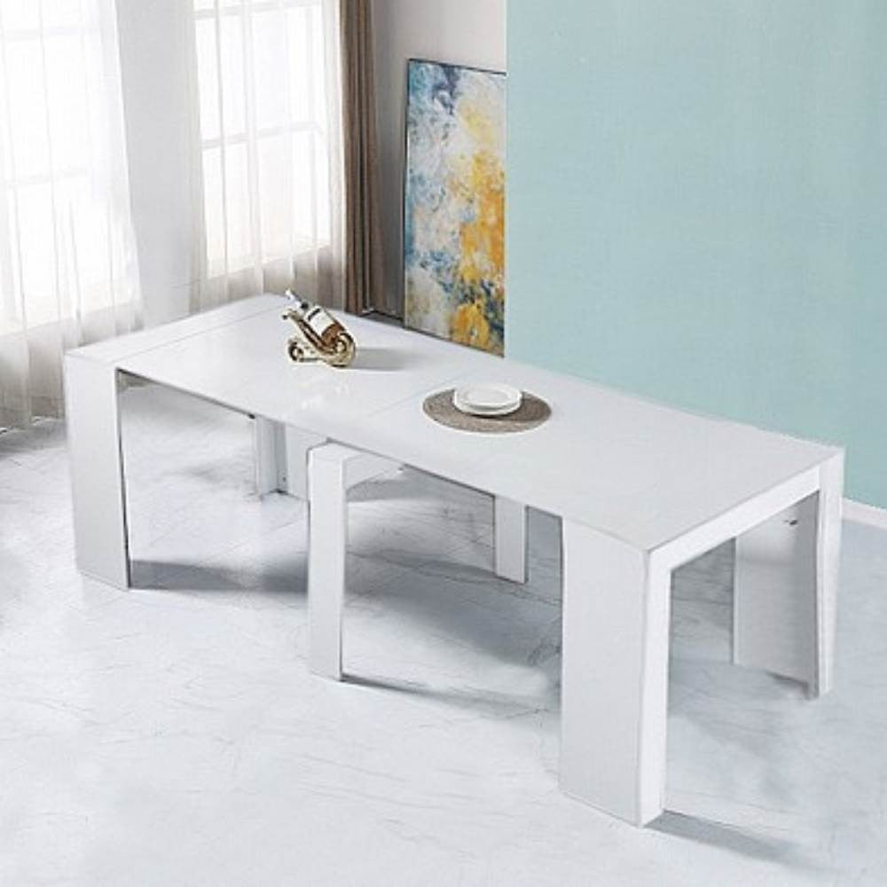 Consolle allungabile Ofelia 90x50x76h cm colore bianco lucido