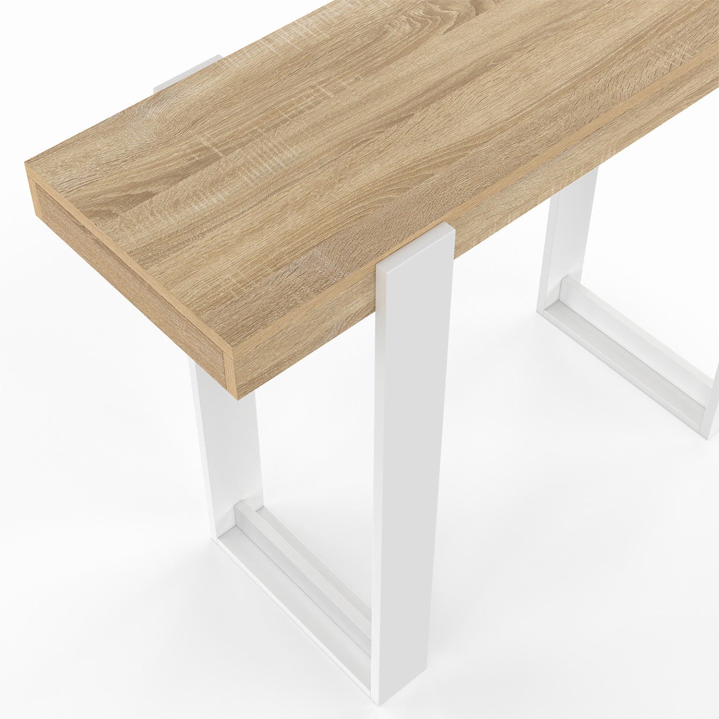 IDMarket - Consolle PHOENIX in legno e bianco